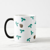 Holly mit Berries Muster Weihnachtskaffee Verwandlungstasse (Links)