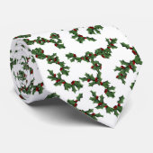 Holly mit Berries Weihnachten Krawatte (Gerollt)