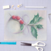 Holly mit Bow Pastel Weihnachten Seidenpapier (Handwerk)
