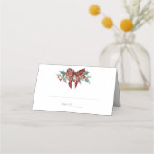 Holly mit Bow-Platzkarten Platzkarte (Vorderseite)