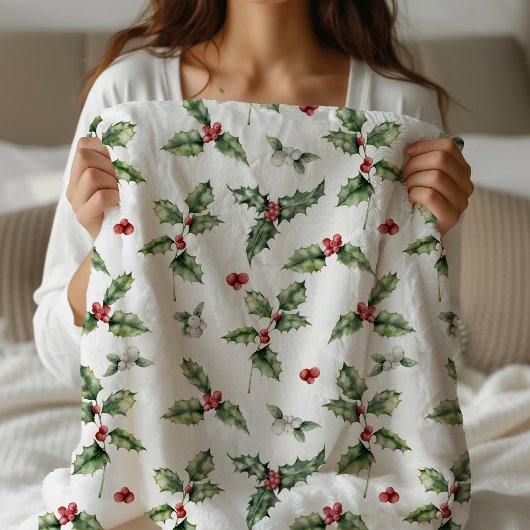 Holly Mit Monogramm Christmas Sherpadecke