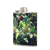 Holly mit roten Beeren Flachmann (Links)