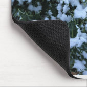 Holly mit Schnee Mousepad (Ecke)