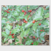 Holly-n-Berry Wrapping Paper Geschenkpapier (Flach)