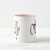 Holly, Name, Logo, Pink Combo-Kaffee-Tasse Tasse (Zentrum)