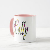 Holly, Name, Logo, Pink Combo-Kaffee-Tasse Tasse (Vorderseite Links)