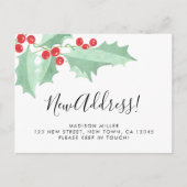 Holly New Address Moving Ankündigungspostkarte (Vorderseite)