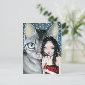 Holly Night - Postcard Postkarte (Stehend Vorderseite)