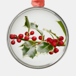 Holly Ornament Aus Metall