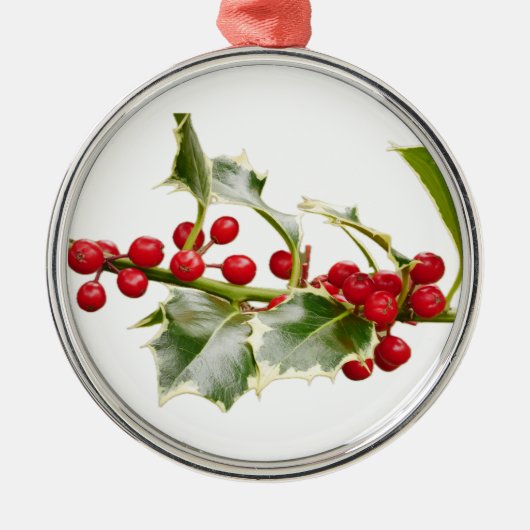 Holly Ornament Aus Metall (Vorne)