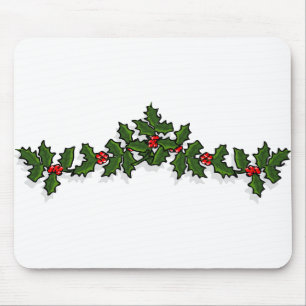 Holly Ornament Holiday X-Mas Santa Claus Xmas Mousepad