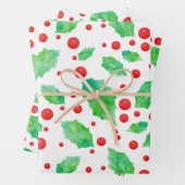 Holly Pattern Geschenkpapier Set (Beispiel)