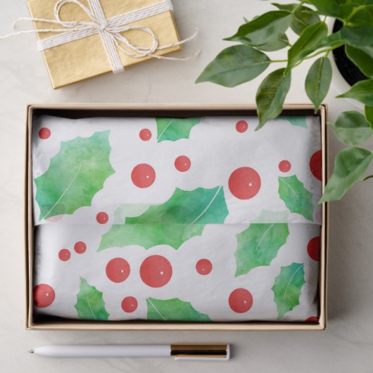 Holly Pattern Seidenpapier (Geschenk)