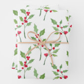 Holly Patterns Geschenkpapier Set (Beispiel)