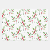 Holly Patterns Geschenkpapier Set (Vorderseite)