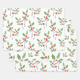 Holly Patterns Geschenkpapier Set