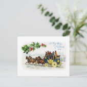 Holly, Pferde und Stagecoach Postkarte (Stehend Vorderseite)