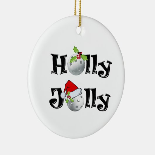 Holly Pickleball Keramik Ornament (Rechts)