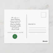 Holly Pine & Berry | Ärztliche Feiertage Postkarte (Rückseite)