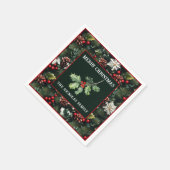 Holly & Pine Celebration Serviette (Ecke)