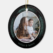 Holly & Pine Foto Keramik Ornament (Links)
