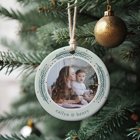 Holly & Pine Foto Keramik Ornament