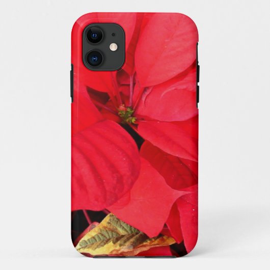 Holly Point Poinsettias Holiday Floral Case-Mate iPhone Hülle (Rückseite)