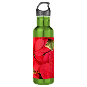 Holly Point Poinsettias Holiday Floral Edelstahlflasche
