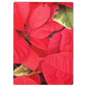 Holly Point Poinsettias Holiday Floral Klemmbrett (Rückseite)