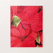 Holly Point Poinsettias Weihnachtsfeiertage Floral Puzzle (Vertikal)
