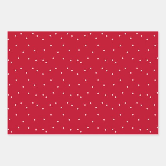 Holly Polka Dots Gingham Retro Rosa Geschenkpapier Set (Vorderseite 2)