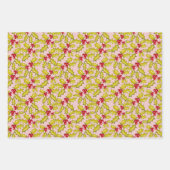Holly Polka Dots Gingham Retro Rosa Geschenkpapier Set (Vorderseite)