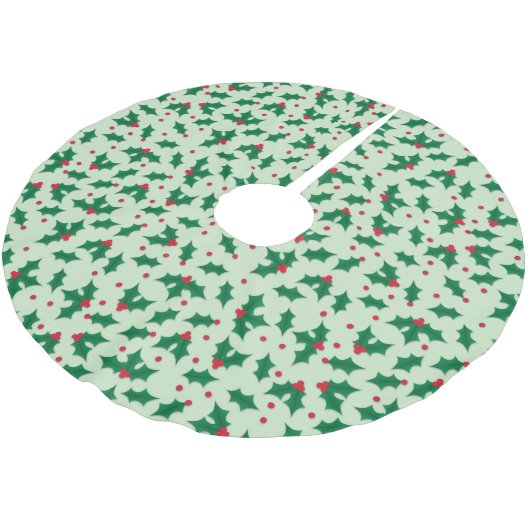 Holly Polyester Weihnachtsbaumdecke (Schrägansicht)