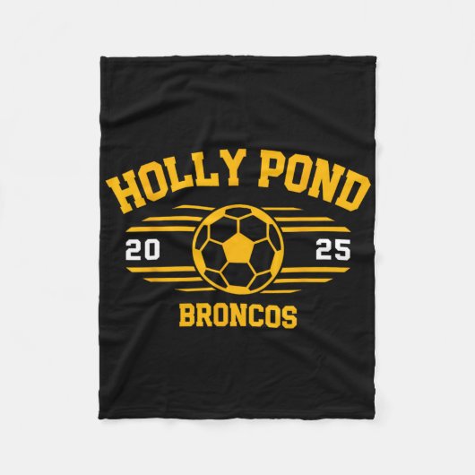 Holly Pond Broncos Soccer Byll 2025  Fleecedecke (Vorderseite)