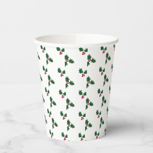 Holly Print Pappbecher (Links)