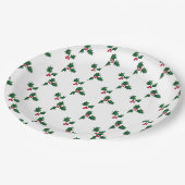 Holly Print Pappteller (Schrägansicht)