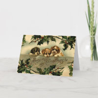 Holly Puppies Weihnachtsgrüße