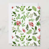 Holly Red Berry Christmas Modern | Brautparty Einladung (Rückseite)