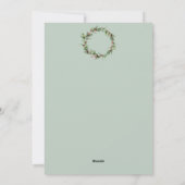 Holly Red Berry Christmas Wreath Feiertagskarte (Rückseite)