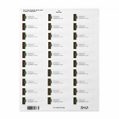 Holly Red Green Kariert Custom Address Label (Vorne)