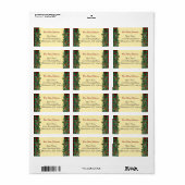Holly Red Green Kariert Holiday Custom New Address Adressaufkleber (Vorne)