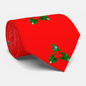 Holly Red Necktie Krawatte (Gerollt)