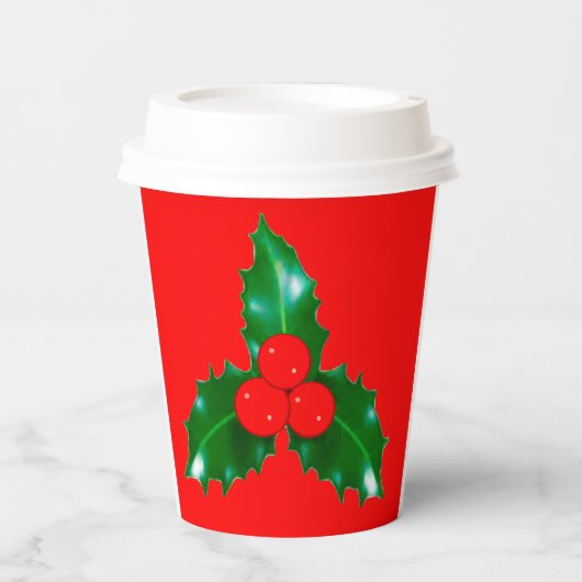 Holly Red Paper Cups Pappbecher (Vorderseite)