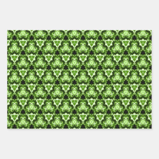 Holly Red, Traditional Green und Solid Red Geschenkpapier Set (Vorderseite 2)