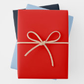 Holly Red und Winter Blue Solids Geschenkpapier Set (Beispiel)