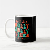 Holly Retro Groovy Christmas Jolly Vibes Santa Ang Kaffeetasse (Links)