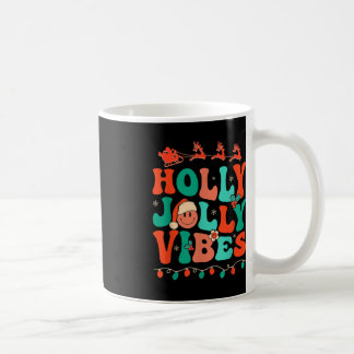 Holly Retro Groovy Christmas Jolly Vibes Santa Ang Kaffeetasse
