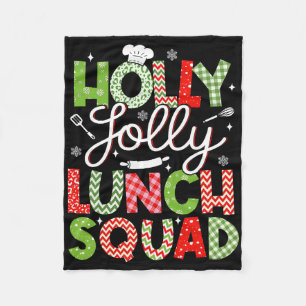 Holly Retro Jolly Lunch Squad Cafeteria Lunch Lady Fleecedecke