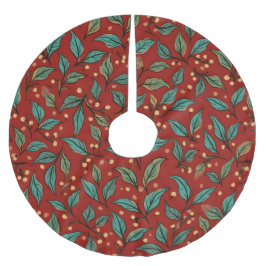 Holly Revisited Polyester Weihnachtsbaumdecke