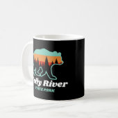 Holly River Staat Park West Virginia Bear Retro Kaffeetasse (Vorderseite Links)